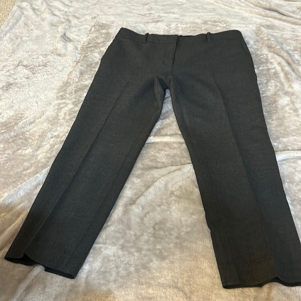 Ann Taylor gray devin fit cropped pants
